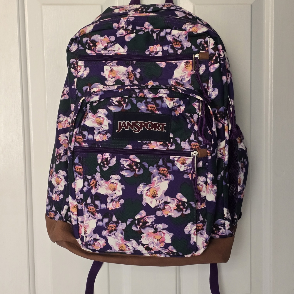 Jansport Purple Floral Women's Backpack